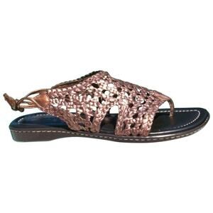 Donald Pliner Copper Metallic Leather Flexible Sole Shoe Sandal New NWT $245